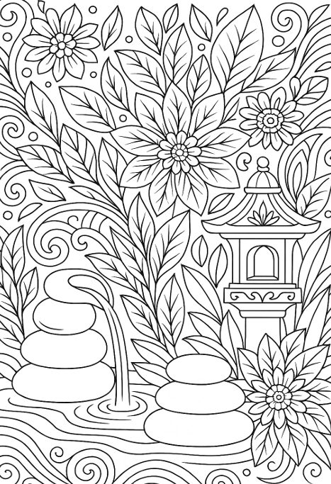 Cahier de coloriage - Ambiance zen